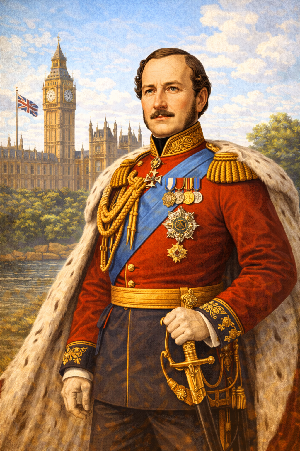 Cartoon portrait of Prince Albert