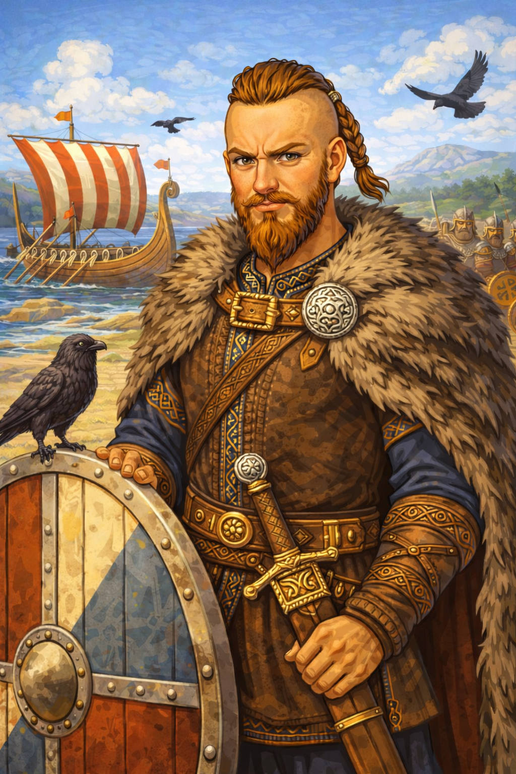 Cartoon portrait of Ragnor Lodbrok